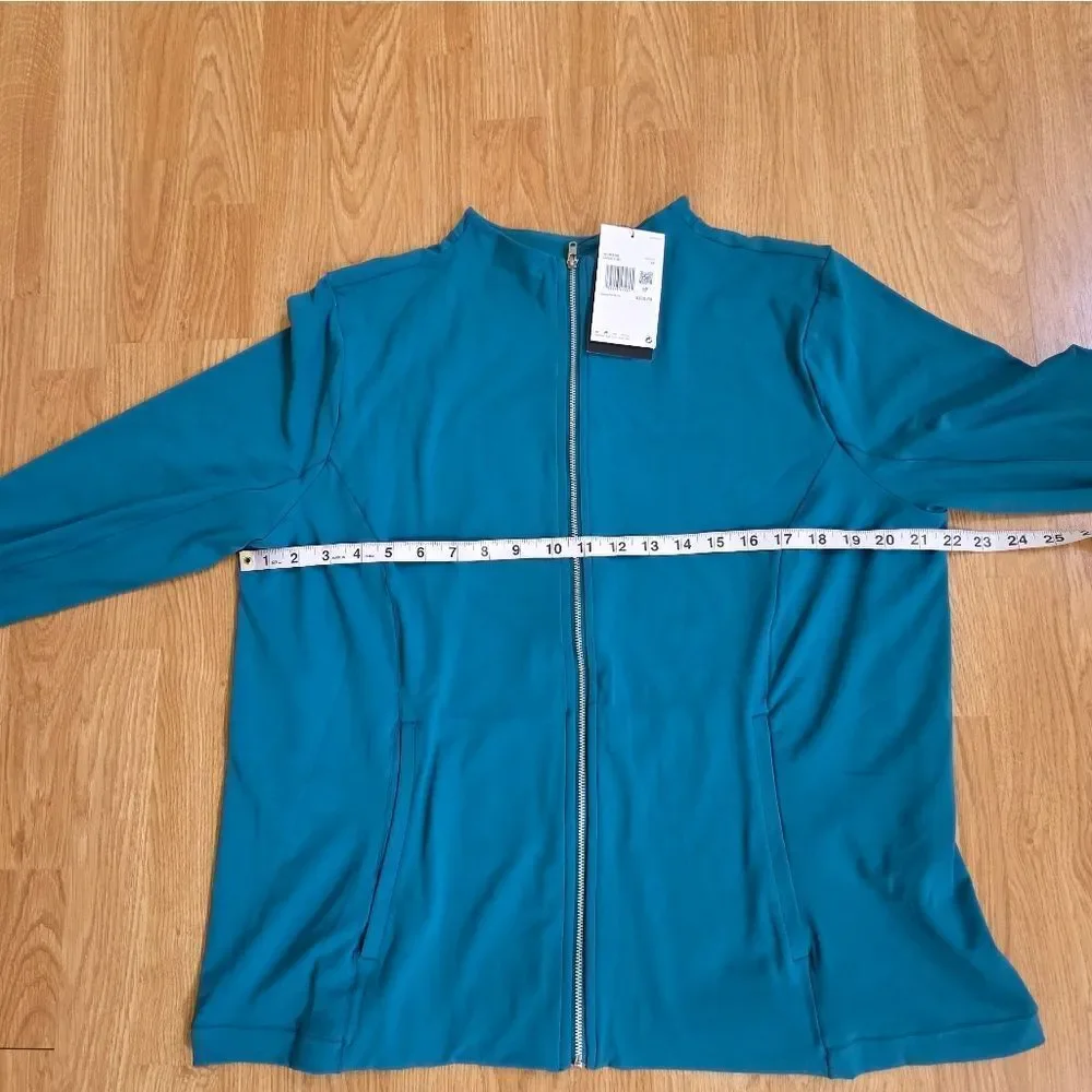 Nike Yoga Luxe Dri Fit Full Zip Women’s Teal Jacket Size 1X
